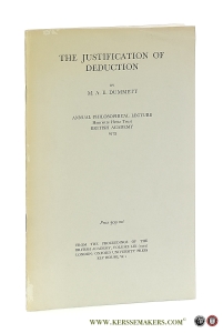 The Justification of Deduction. Annual Philosophical Lecture Henriette Hertz Trust - British Academy 1973. [From the Proceedings of the British Academy, Volume LIX]. — Dummett, M. A. E.