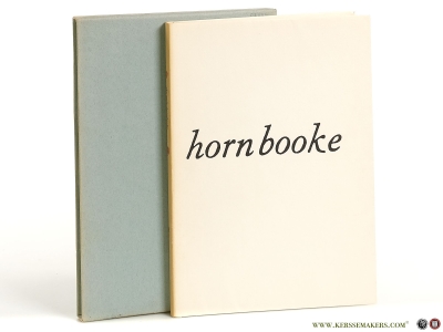 The guls hornbooke. First published at London, 1609 reprinted in 1960 for the members of de Roos, Utrecht. — Dekker, Thomas.